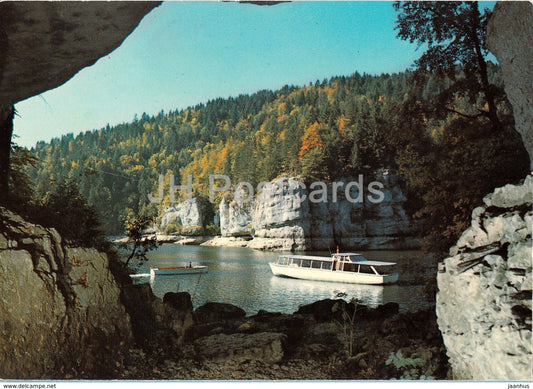 Jura Neuchatelois - Les Brenets - Bassin du Doubs - Jumbo - boat - 1991 - Switzerland - used - JH Postcards