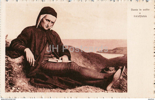 Dante in esilio a Ravenna - 14362 - old postcard - Italy - unused - JH Postcards