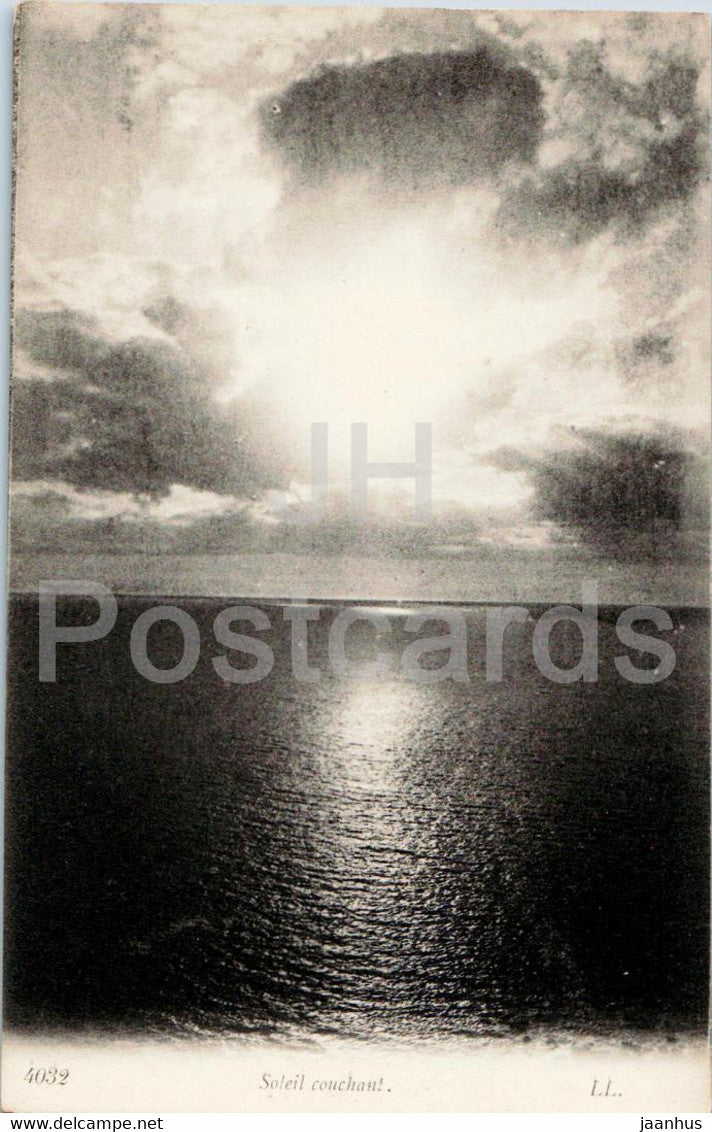 Soleil couchant - 4032 - old postcard - France - unused - JH Postcards