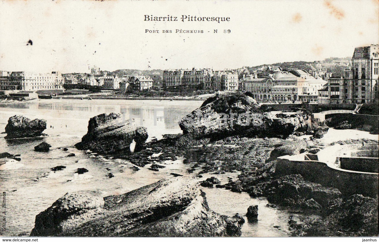 Biarritz Pittoresque - Port des Pecheurs - 89 - old postcard - 1907 - France - used - JH Postcards