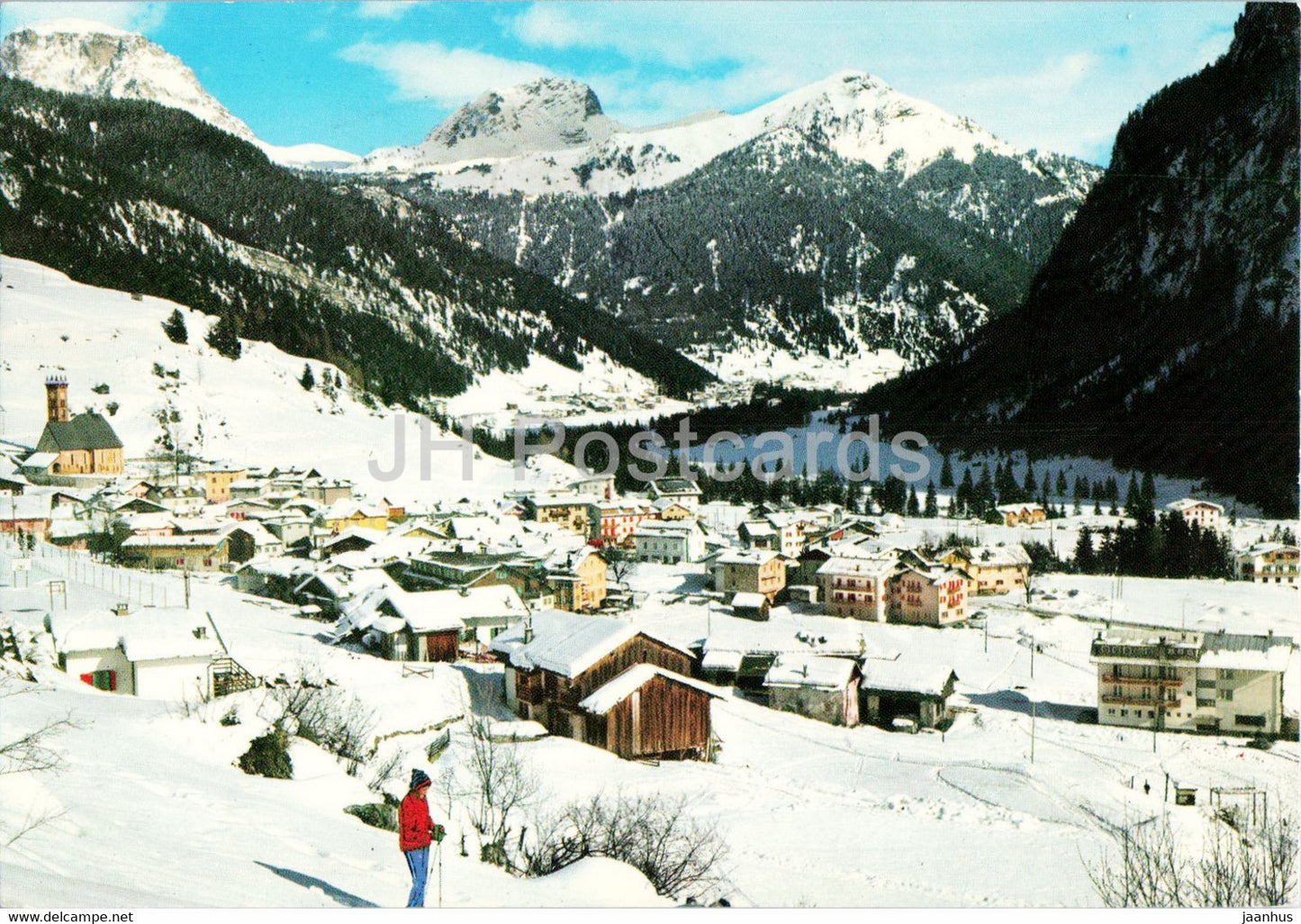 Campitello - Dolomiti di Fassa - verso Passo Pordoi - 1973 - Italy - used - JH Postcards