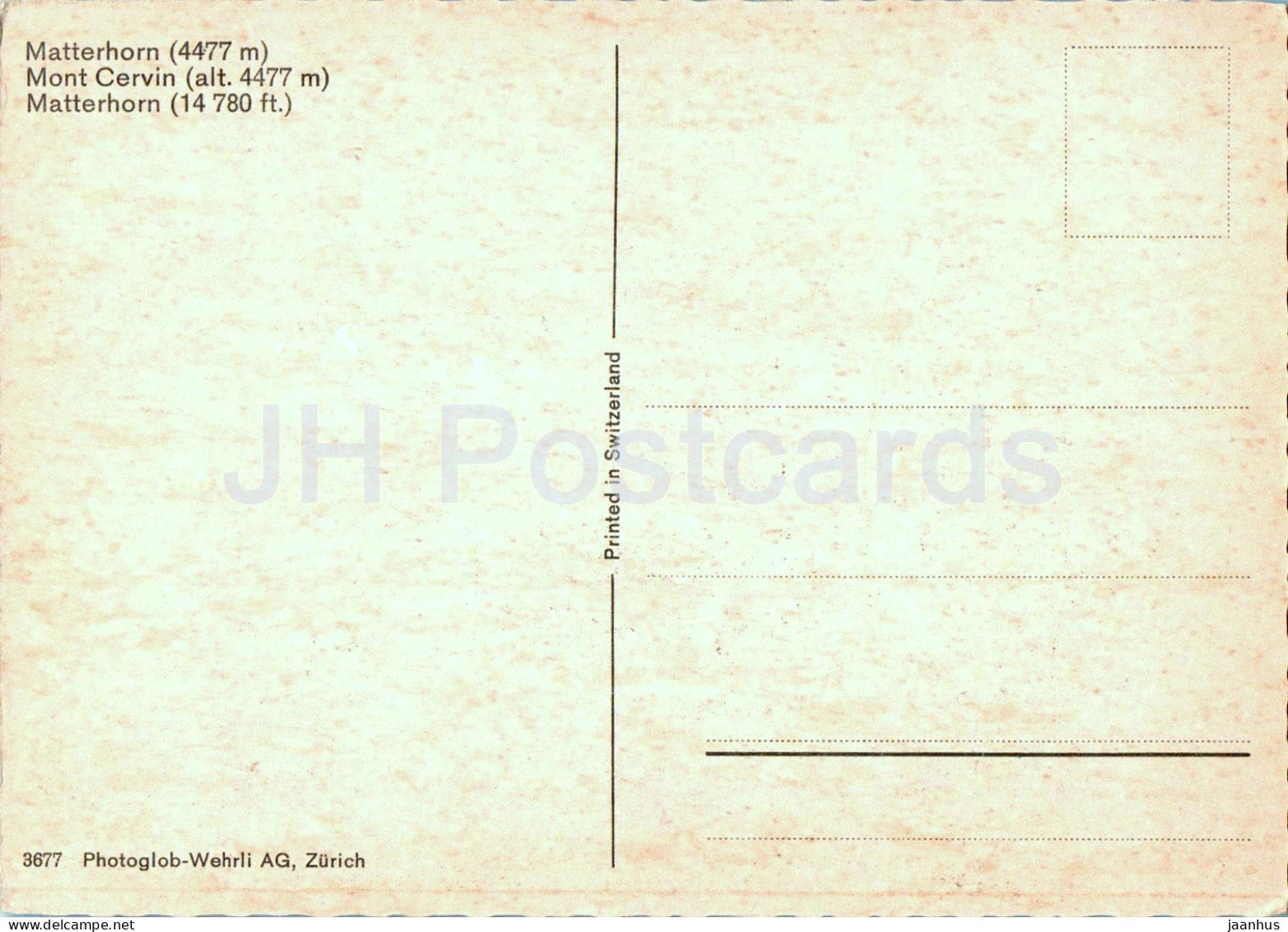 Matterhorn - Mont Cervin - 3677 - Switzerland - unused
