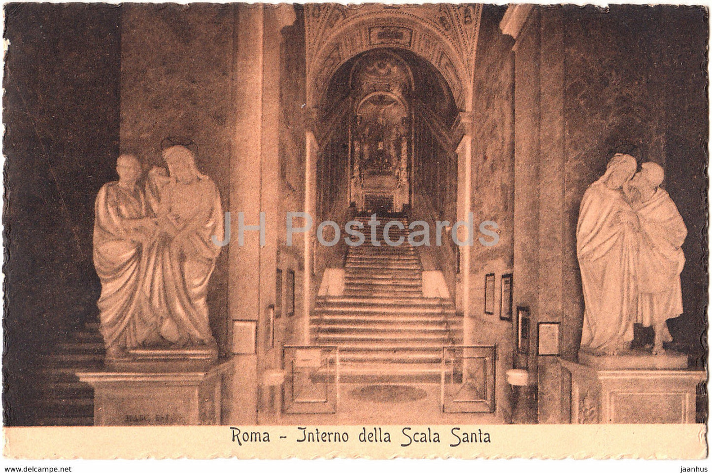 Roma - Rome - Interno della Scala Santa - old postcard - Italy - unused - JH Postcards