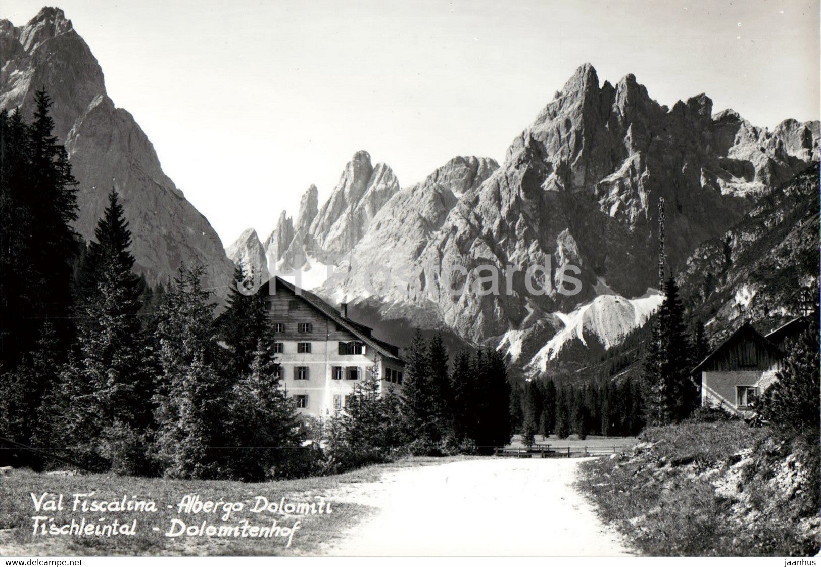 Val Fiscalina - Albergo Dolomiti - Fischleintal - Dolomitenhof - 1 - old postcard - Italy - unused - JH Postcards