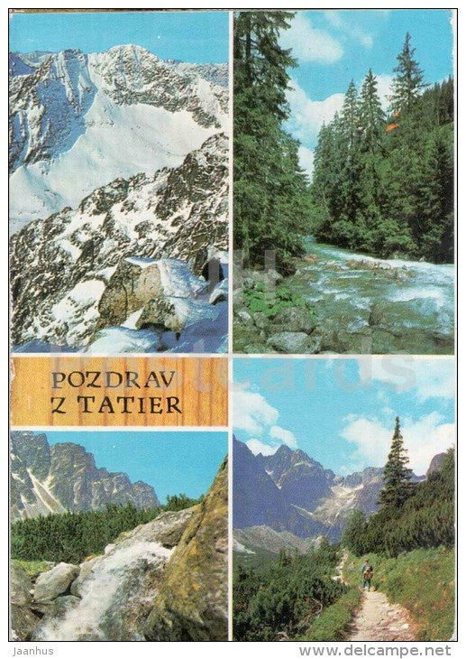 Ladovy peak - Tatra - Javorova valley - Mengusovska valley - mountains - Slovakia - used 1974 - JH Postcards