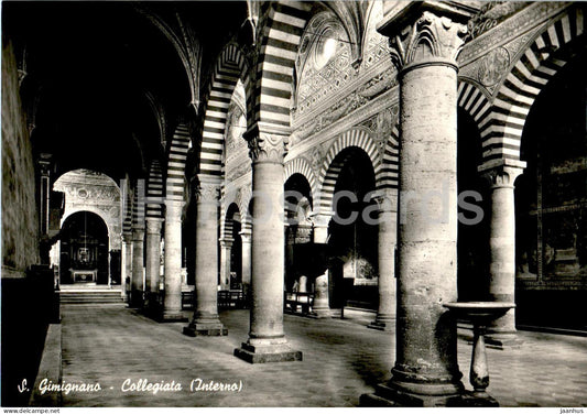 S Gimignano - Collegiata - interno - Collegiate Church - interior - Italy - unused - JH Postcards