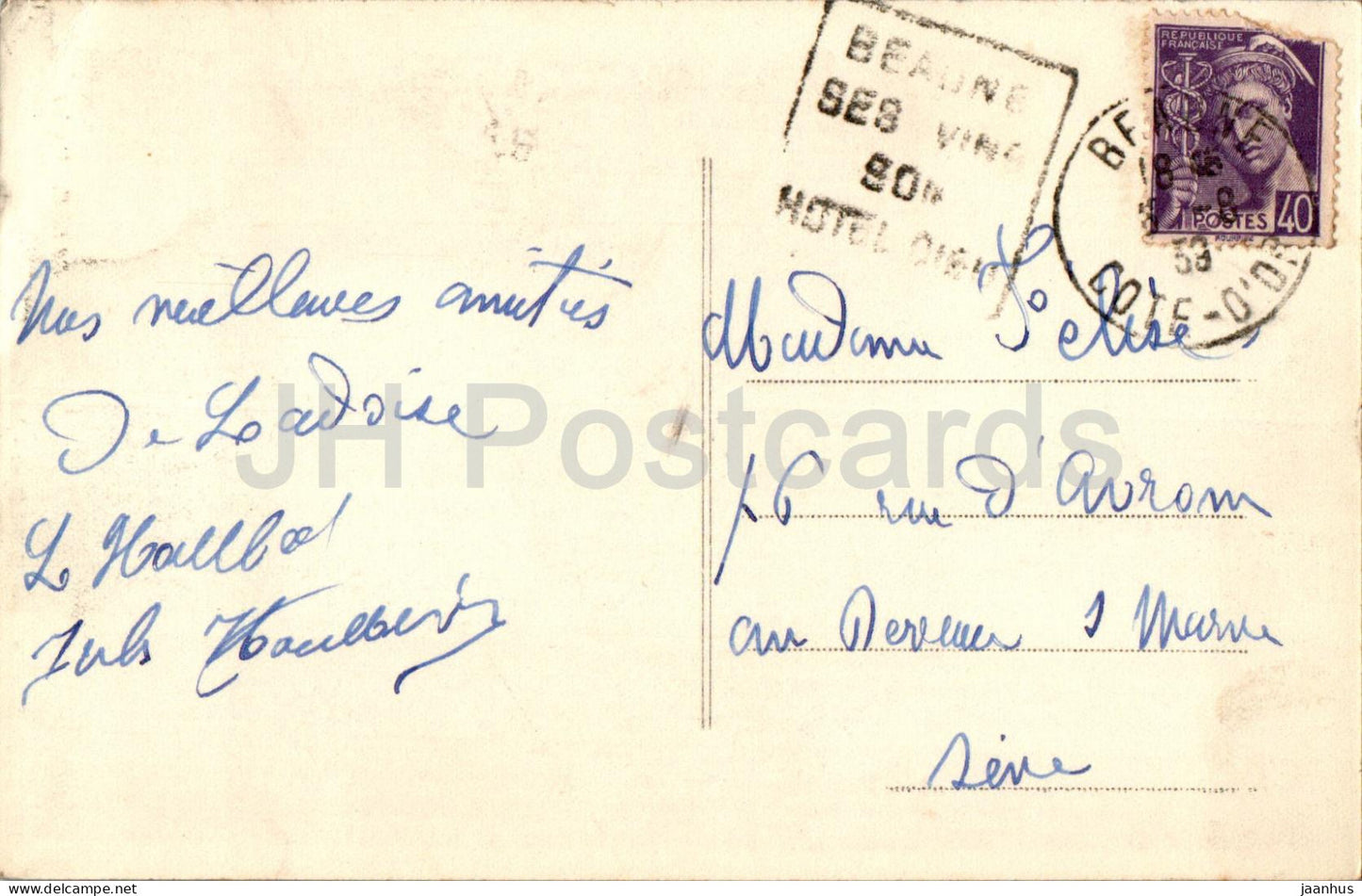 Beaune - Hotel Dieu - La Cour d'Honneur - alte Postkarte - 1939 - Frankreich - gebraucht 