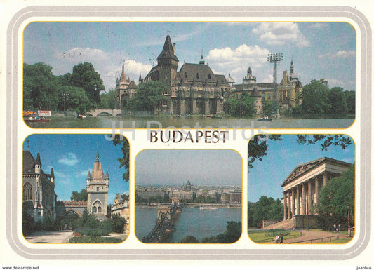 Budapest - Bridge - multiview - 1994 - Hungary - used - JH Postcards