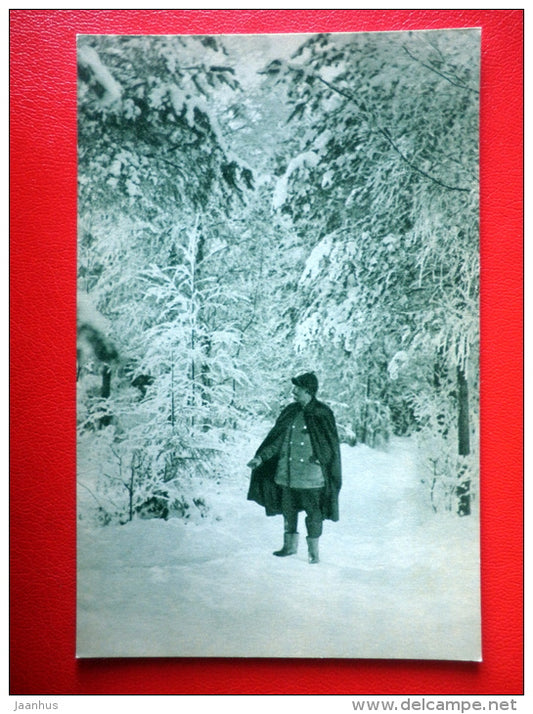 Repin in the Park in winter - russian artist Ilya Repin Memorial Home Penates - 1968 - Russia USSR - unused - JH Postcards