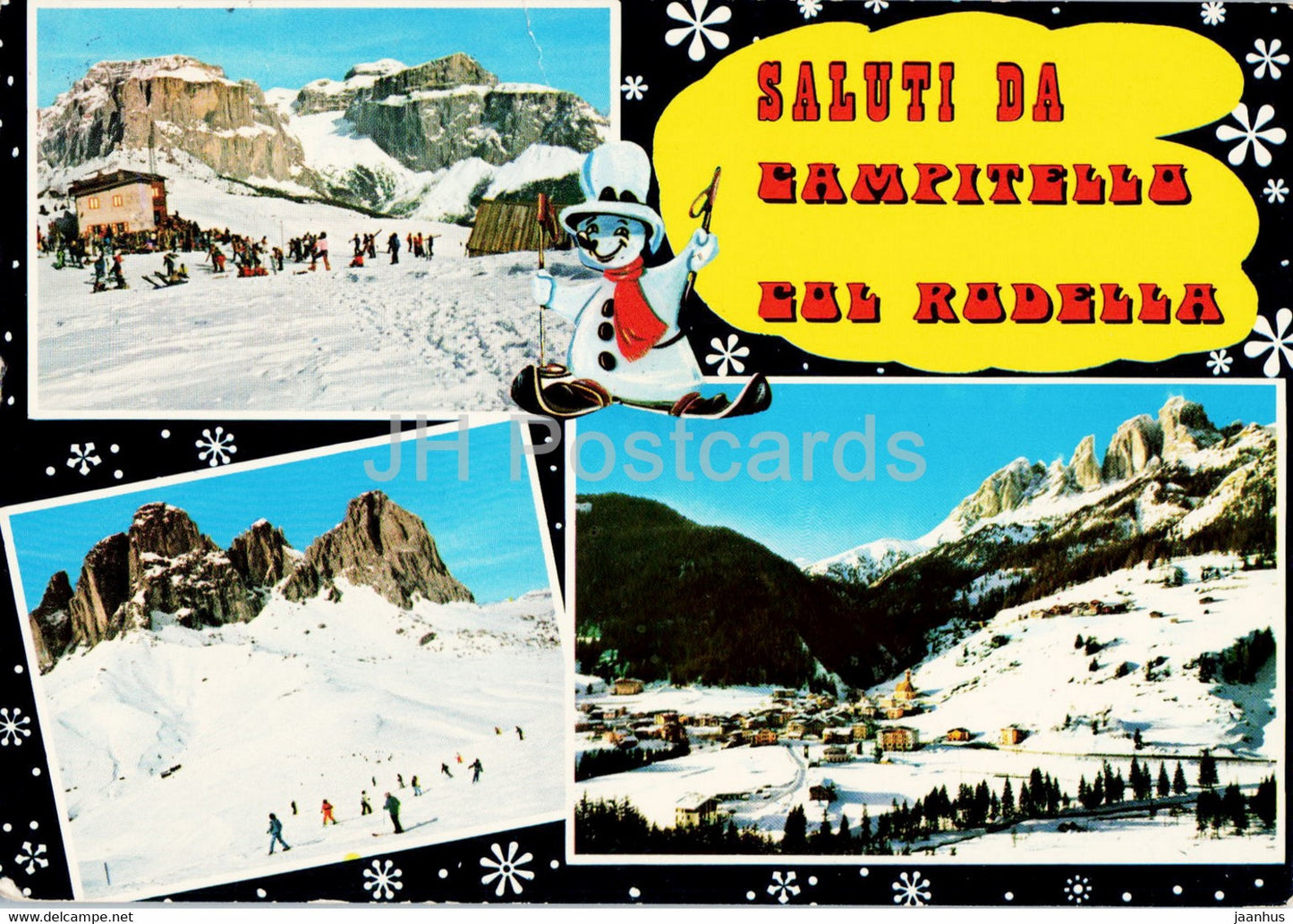 Saluti da Campitello Col Rodella - 1982 - Italy - used - JH Postcards