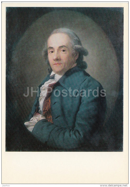 painting by Anton Graff - Portrait of Jacob Voss , 1786 - German art - large format - 1974 - Russia USSR - unused - JH Postcards