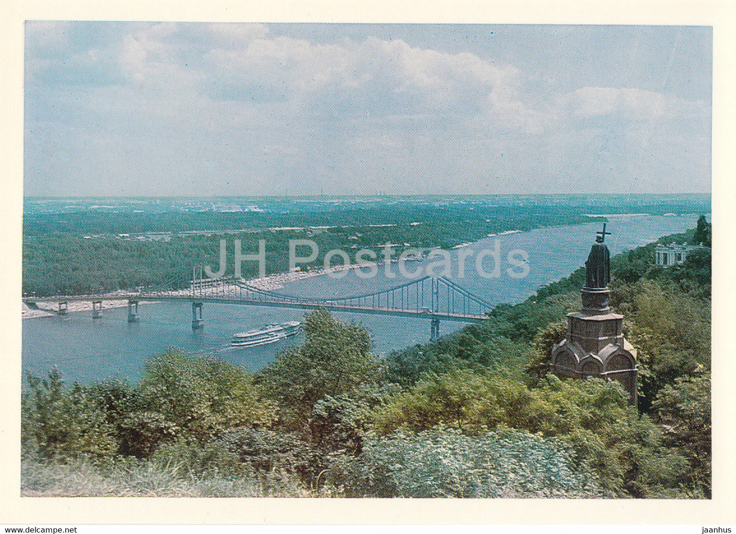 Kyiv - Kiev - View of the Dnieper from Vladimirskaya Gorka - 1 - 1970 - Ukraine USSR - unused - JH Postcards