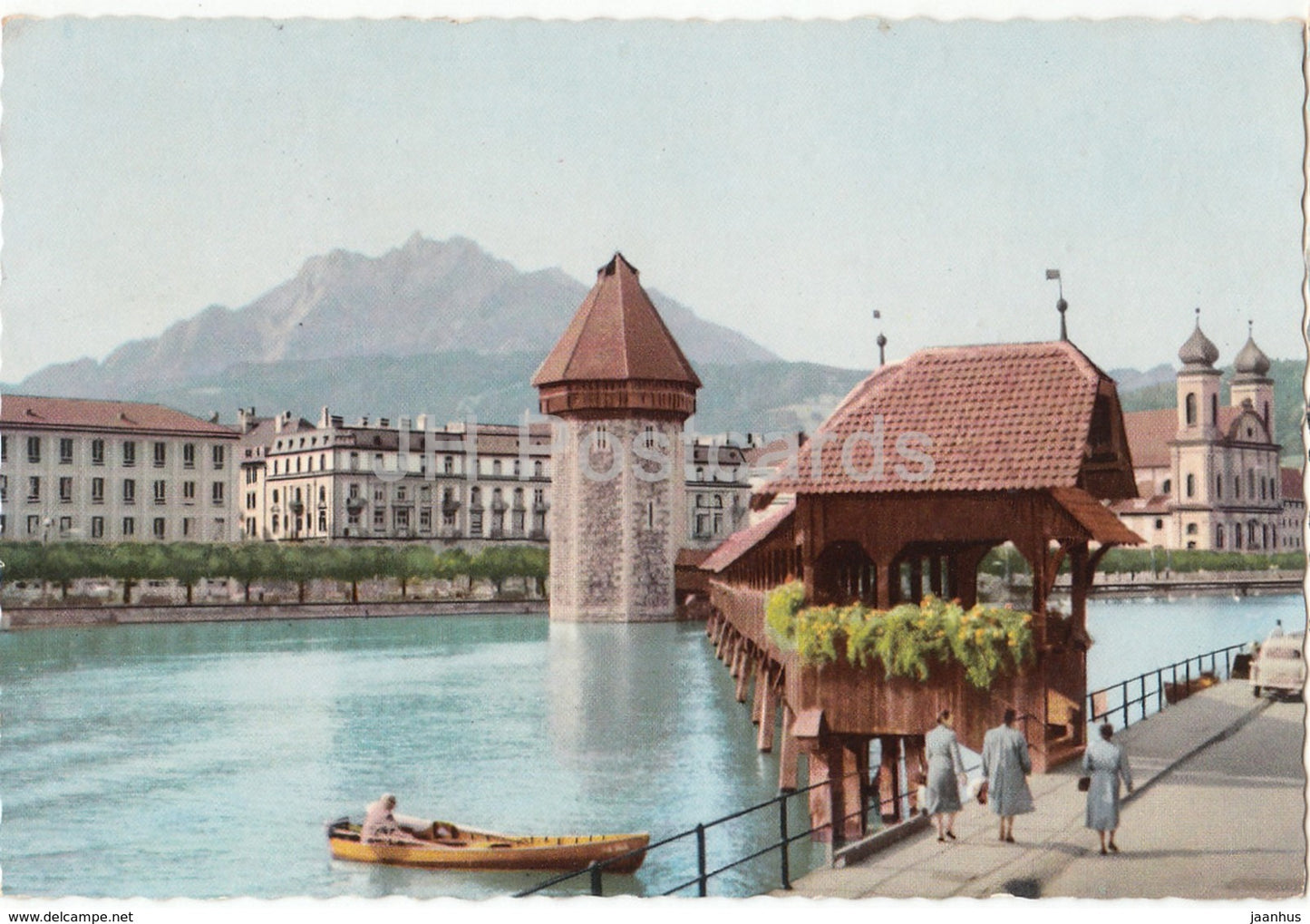 Luzern mit Pilatus - Lucerne - 547 - 1955 - Switzerland - used - JH Postcards