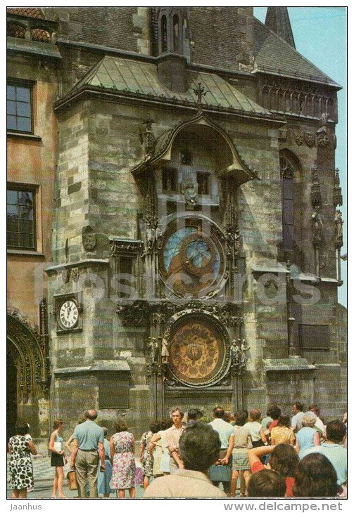 The Old Town Clock - Prague - Praha - Czechoslovakia - Czech - unused - JH Postcards