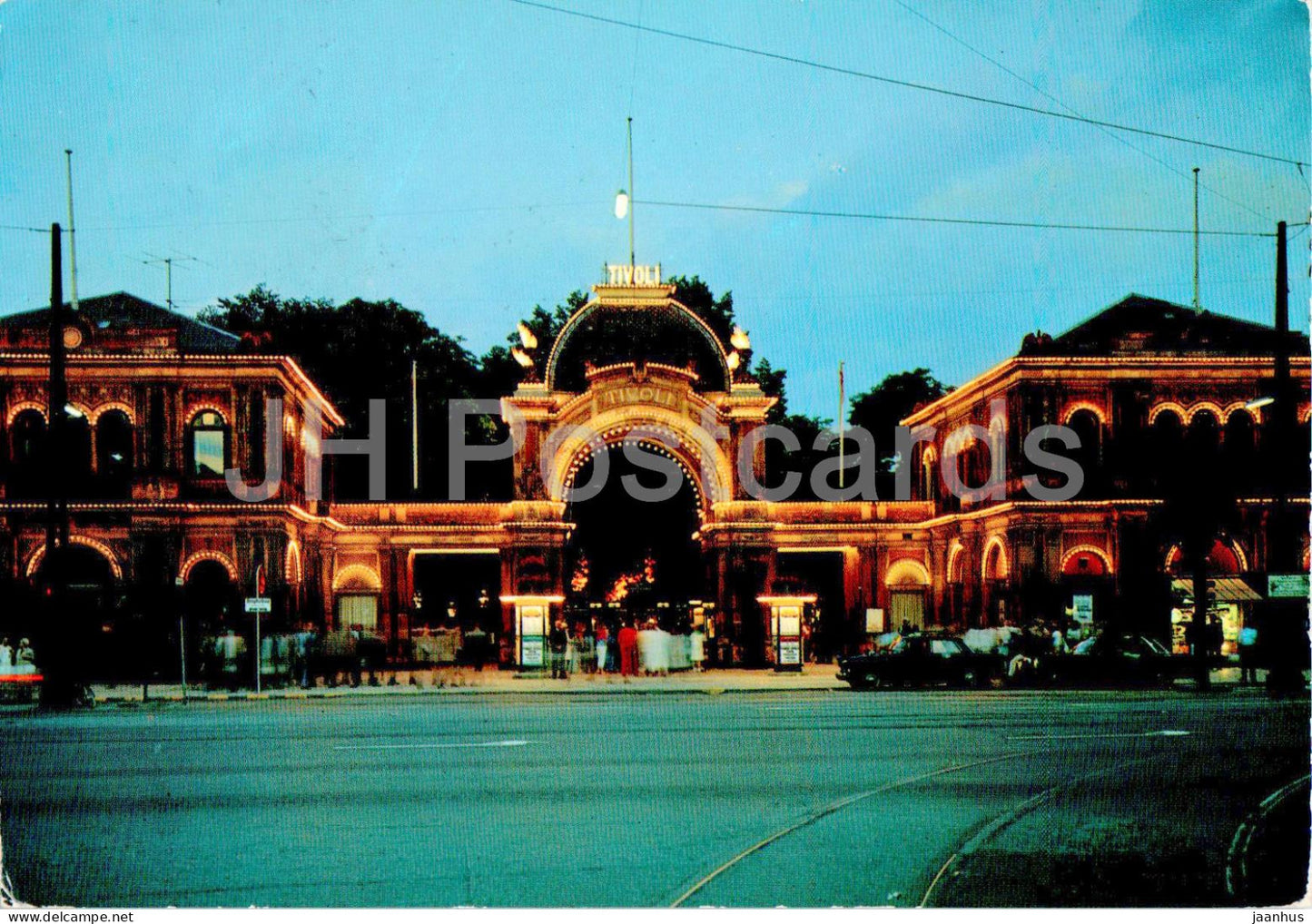 Copenhagen - Kobenhavn - Tivoli ved nat - By Night - 417 - 1972 - Denmark - used - JH Postcards