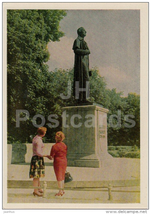 monument to German Poet Fr. Schiller - Kaliningrad - Königsberg - 1965 - Russia USSR - unused - JH Postcards