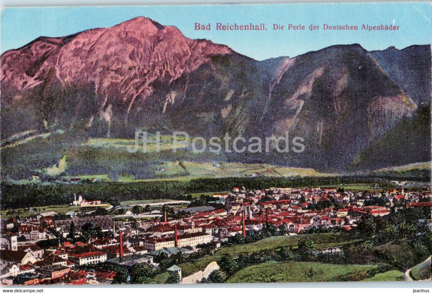 Bad Reichenhall - Die Perle der Deutschen Alpenbader - old postcard - 1927 - Germany - used - JH Postcards