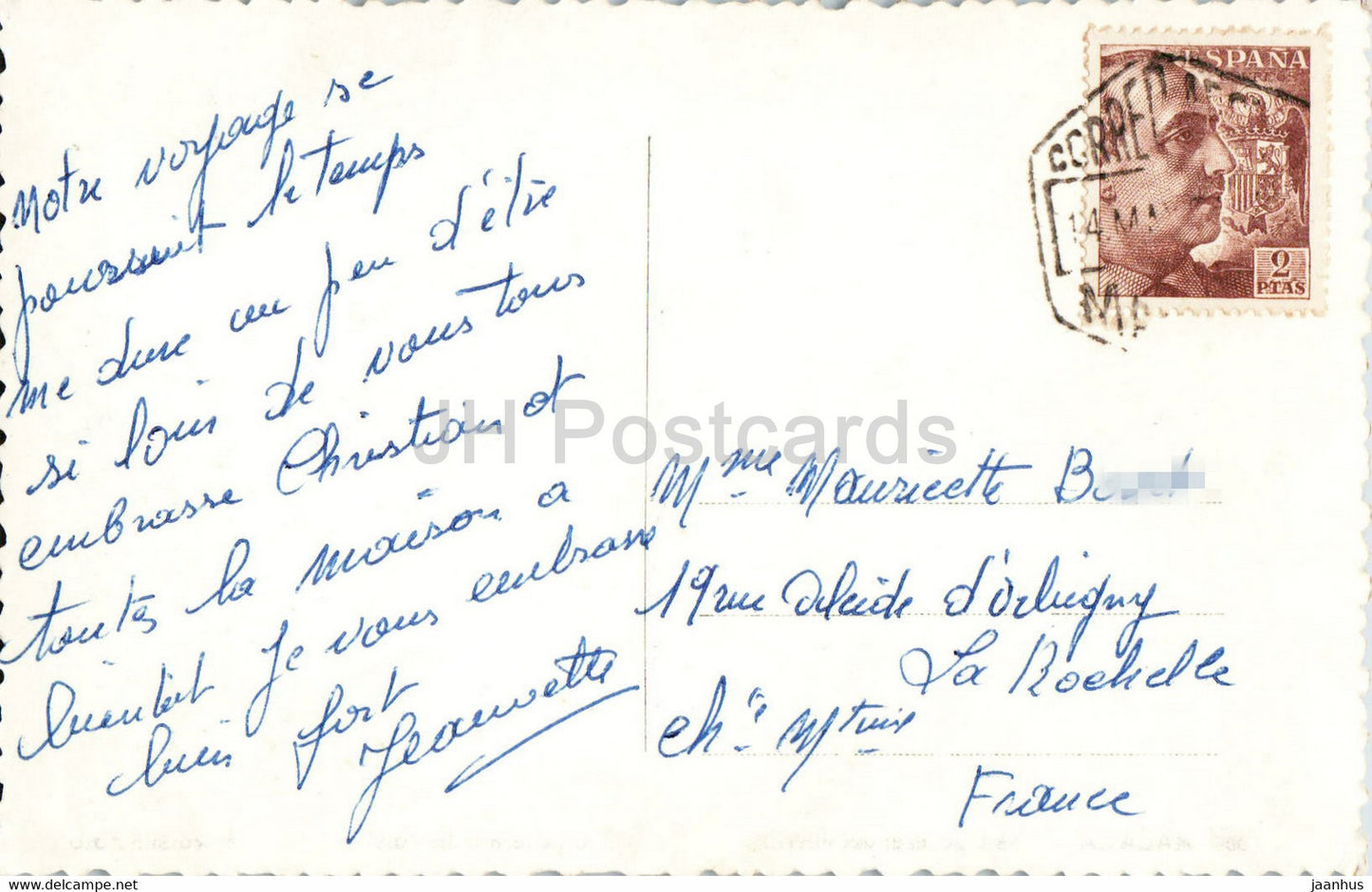Malaga - Vista general del Puerto - Vue generale du Port - 354 - old postcard - Spain - used