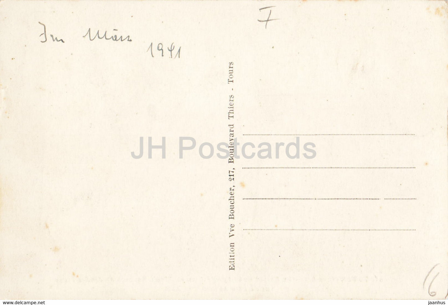 Tours - Le Coteau de St Symphorien et l'Ecole Normale de Jeunes Filles - 61 - carte postale ancienne - France - occasion