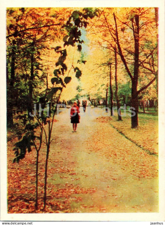 Druskininkai - Autumn in the Public Park - Lithuania USSR – unused – JH Postcards