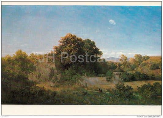 painting by Adolf Kosarek - Summer Landscape 1858-59 - Czech art - large format card - Czech - unused - JH Postcards