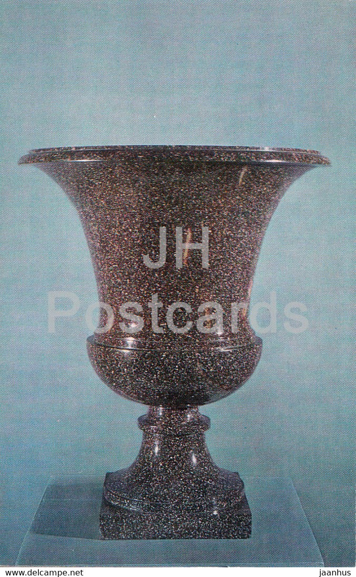 Vase in Crater Shape - Russian Coloured Stone - 1974 - Russia USSR - unused - JH Postcards