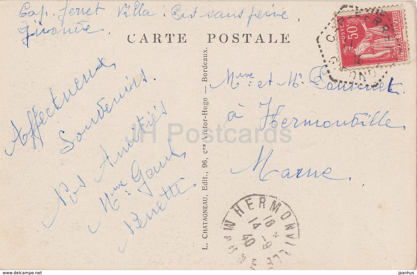 Bassin d'Arcachon - Cap Ferret - Vue Generale - 508 - old postcard - 1940 - France - used