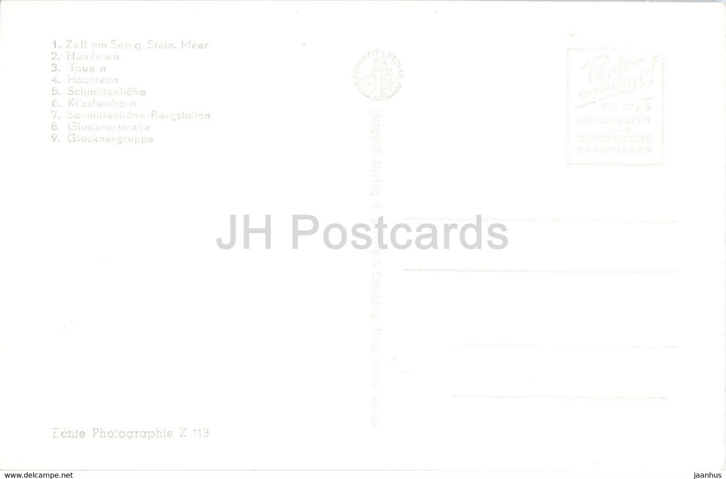 Bergstadt Zell am See - old postcard - Austria - unused