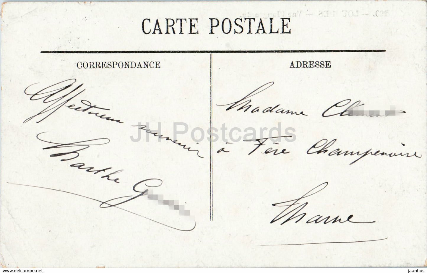 Lourdes - Vue Plongeante - 220 - old postcard - France - used