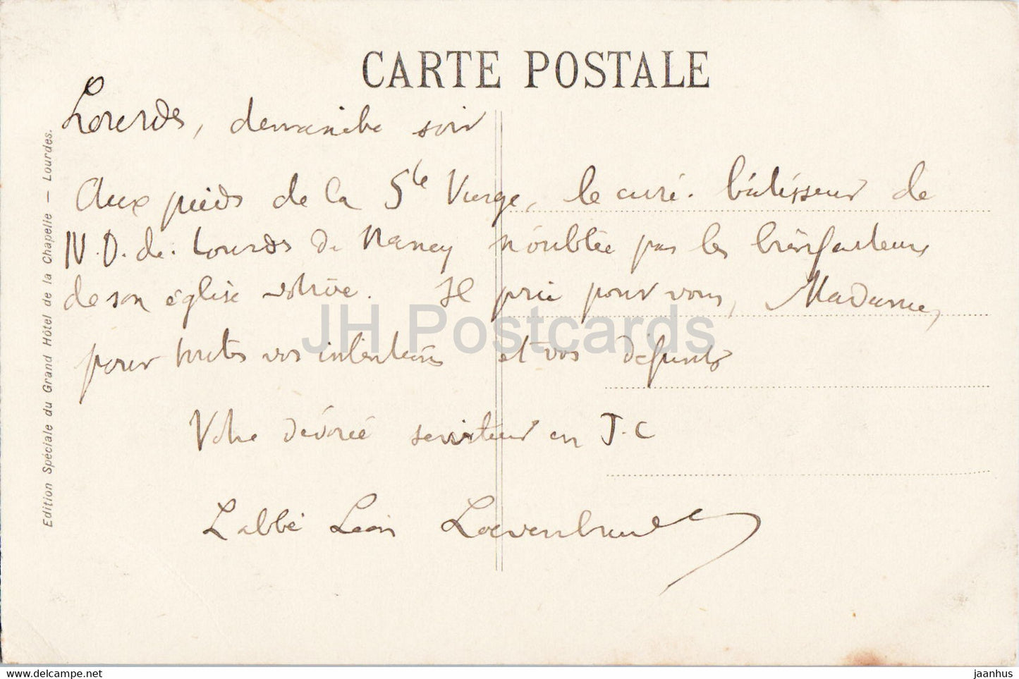 Lourdes - Entrée de l'Esplanade - 127 - carte postale ancienne - France - occasion