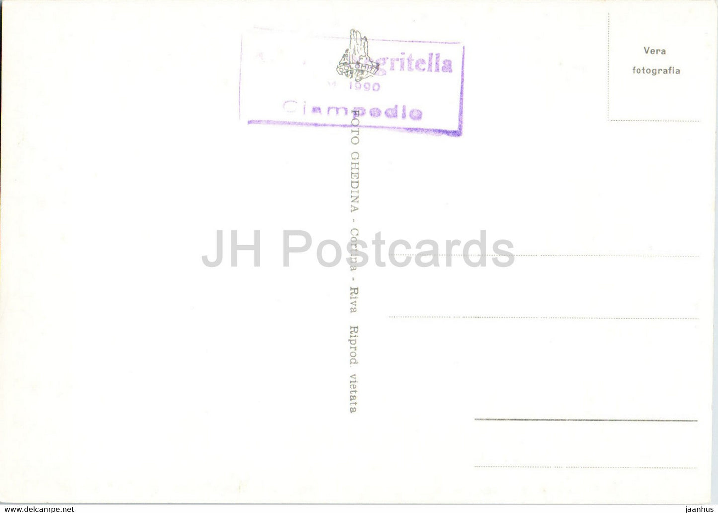 Rif Negritella - Ciampedie - Dirupi di Larsec 2889 - carte postale ancienne - Italie - inutilisée