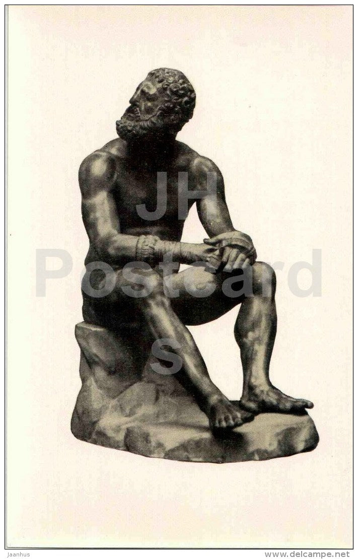 A Contestant in Boxing by Appolonius - sculpture - Games in Ancient Olympia - Greece - 1972 - Russia USSR - unused - JH Postcards