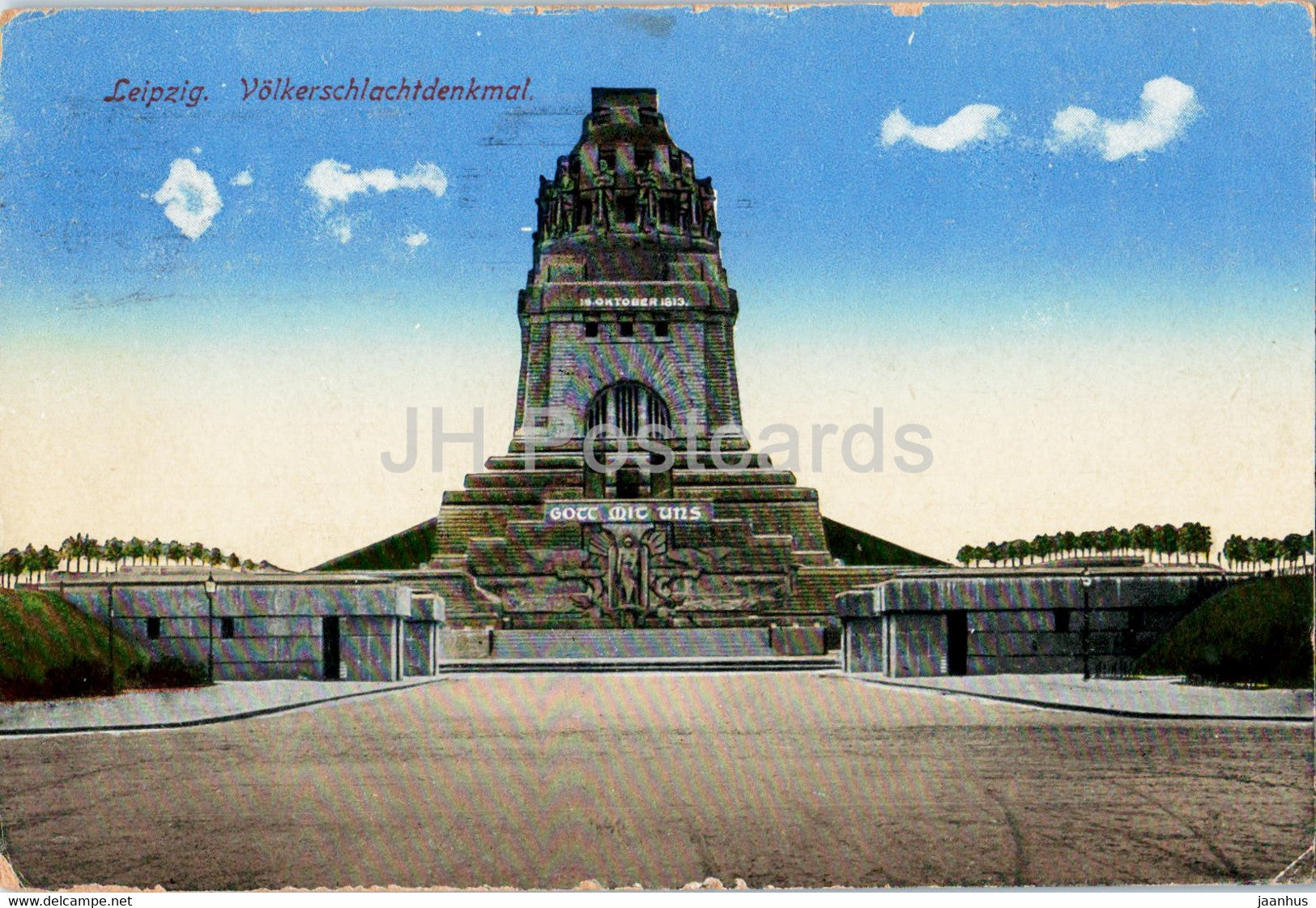 Leipzig - Volkerschlachtdenkmal - 6 - old postcard - 1919 - Germany - used - JH Postcards