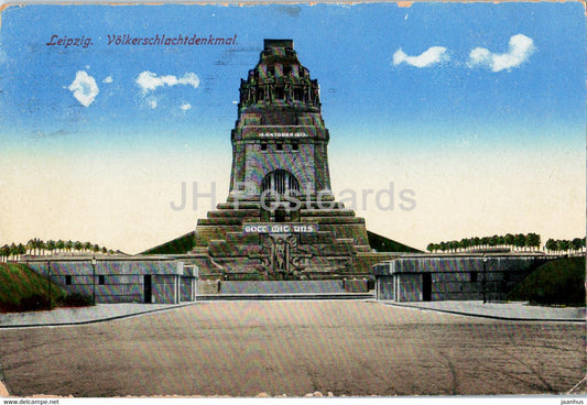 Leipzig - Volkerschlachtdenkmal - 6 - old postcard - 1919 - Germany - used - JH Postcards