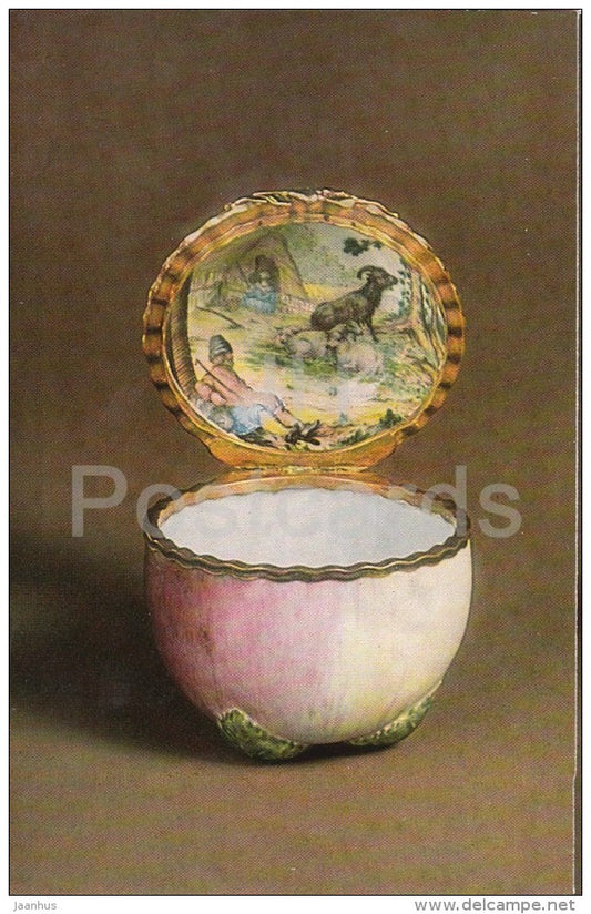 Apple-Shaped Snuff-Box , 1750s - Imperial Porcelain - Russian Snuff-Boxes in Hermitage - 1985 - Russia USSR - unused - JH Postcards