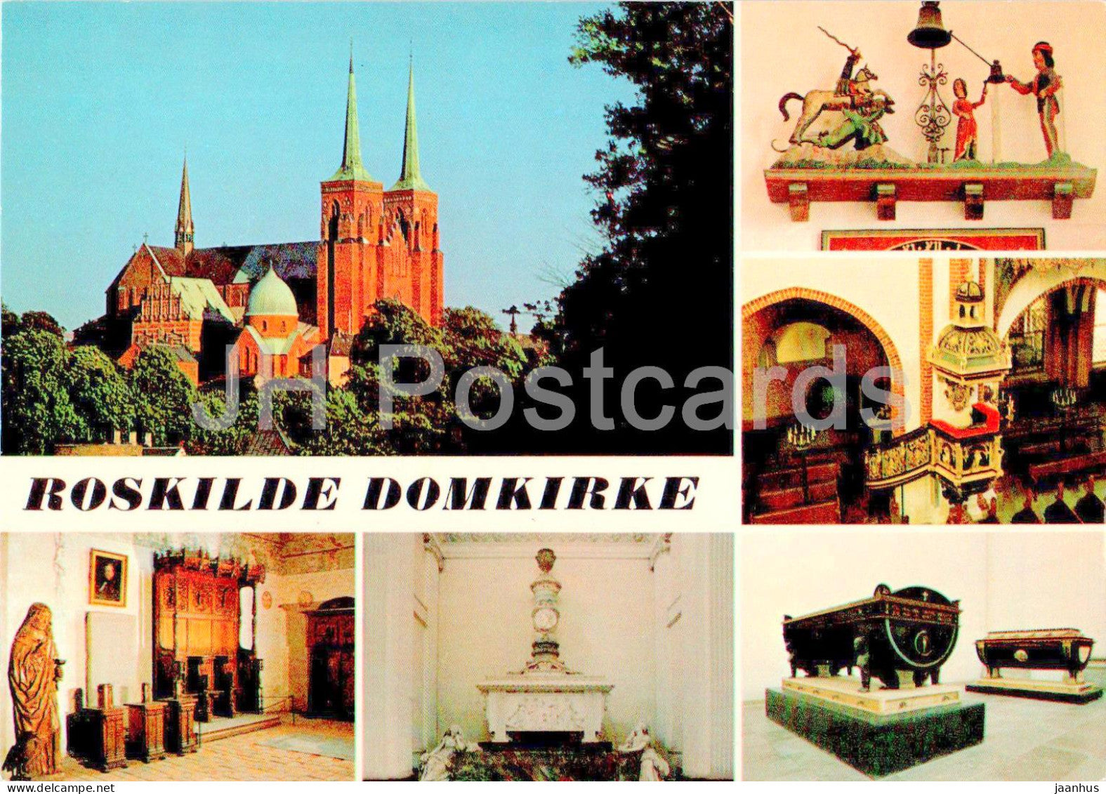 Roskilde Domkirke - Roskilde cathedral - Medieval Clock - The Pulpit - Chapel - multiview - 19 - Denmark - unused - JH Postcards