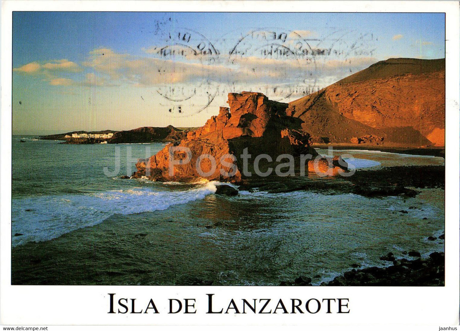 Isla de Lanzarote - El Golfo - bay - 1996 - Spain - used - JH Postcards