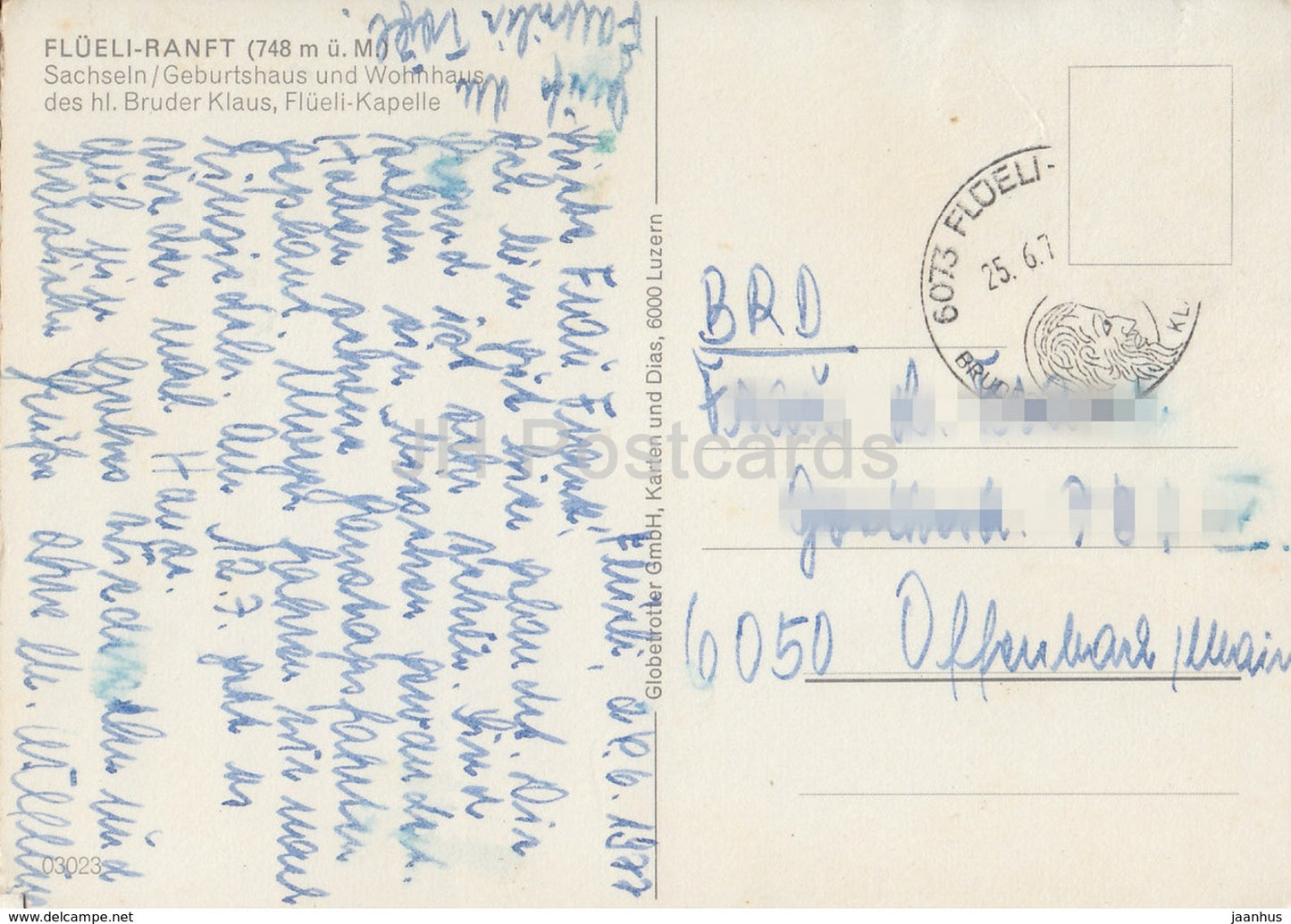 Flueli-Ranft 748 m - Sachseln Geburtshaus und Wohnhaus des hl. Bruder Klaus - Flueli Kapelle - Switzerland - used