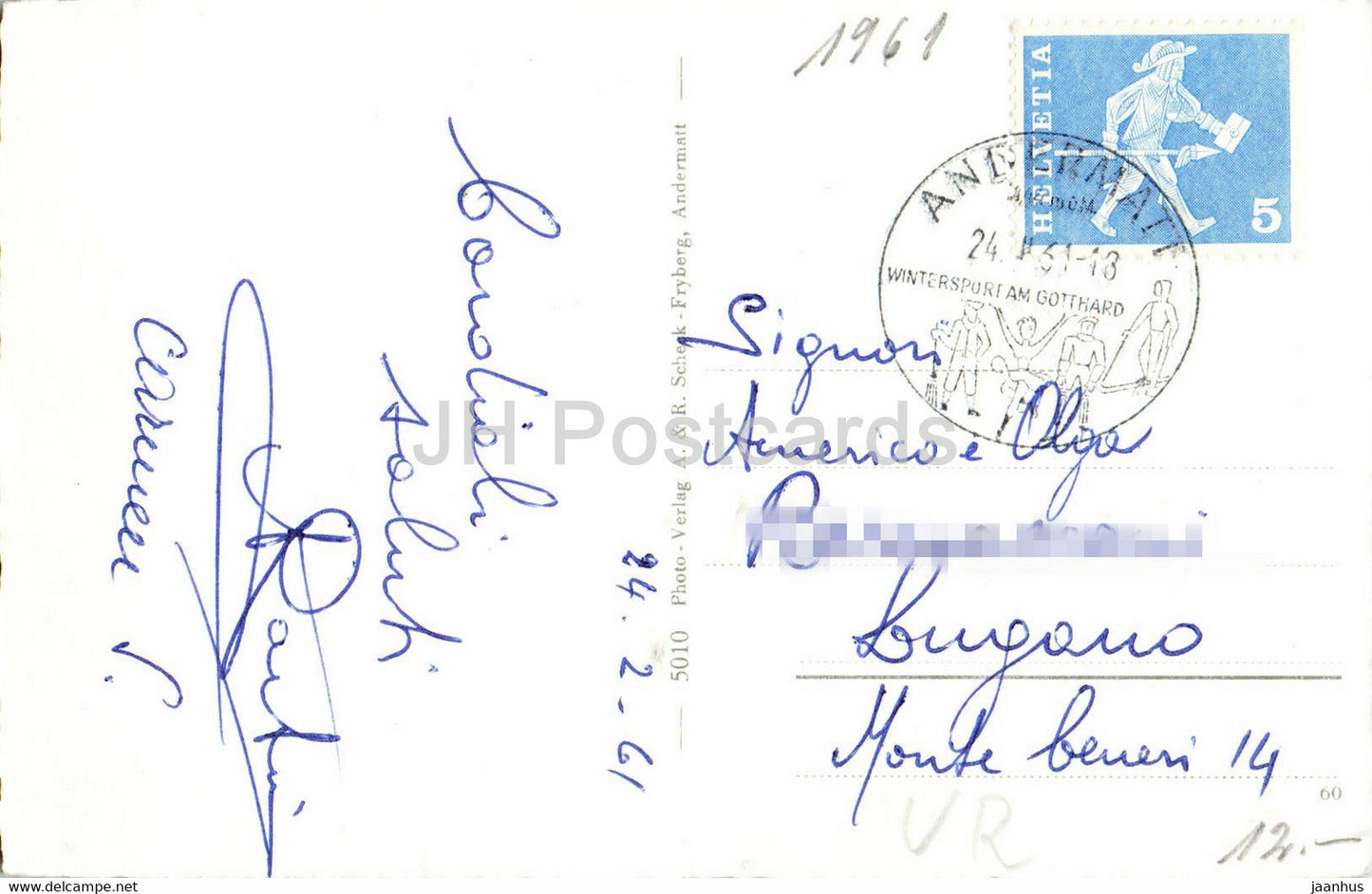 Andermatt gegen Furka - 5010 - 1961 - Suisse - d'occasion