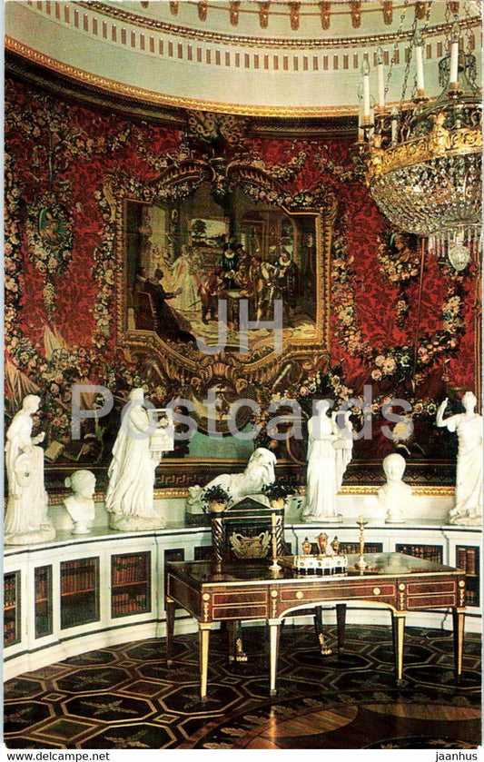 The Pavlovsk Palace - Library in the southern suite - 1976 - Russia USSR - unused - JH Postcards