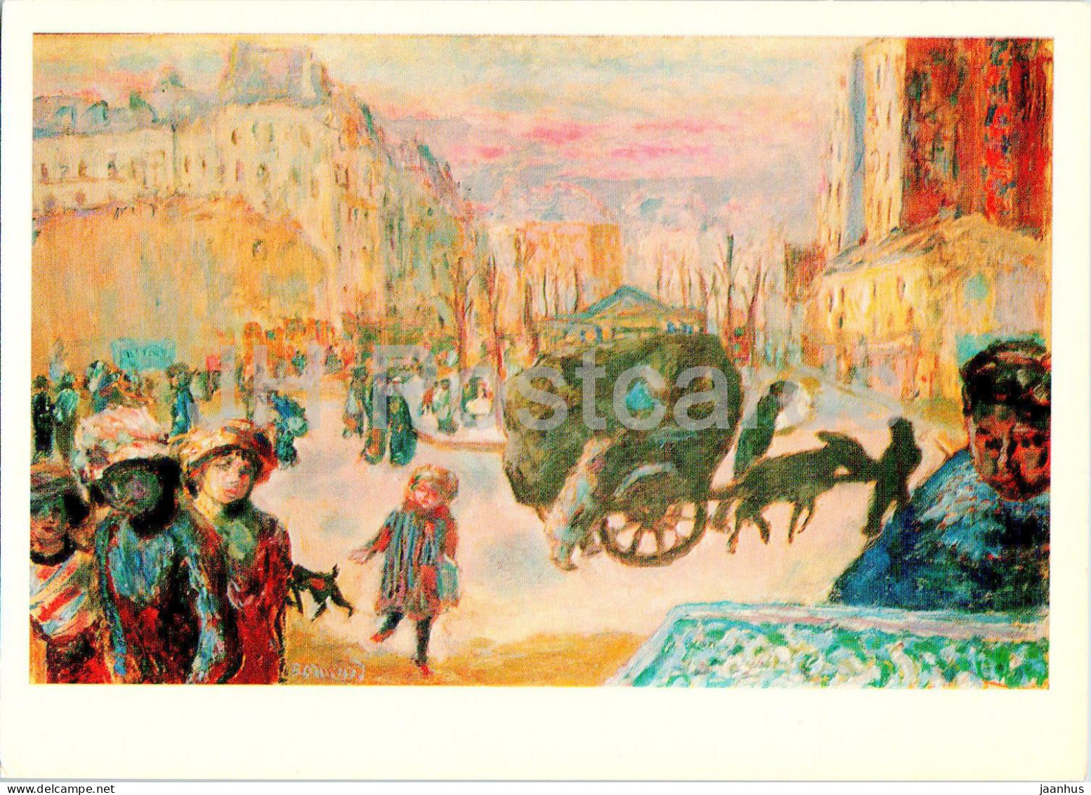 painting by Pierre Bonnard - Morning in Paris - French art - 1977 - Russia USSR - unused - JH Postcards