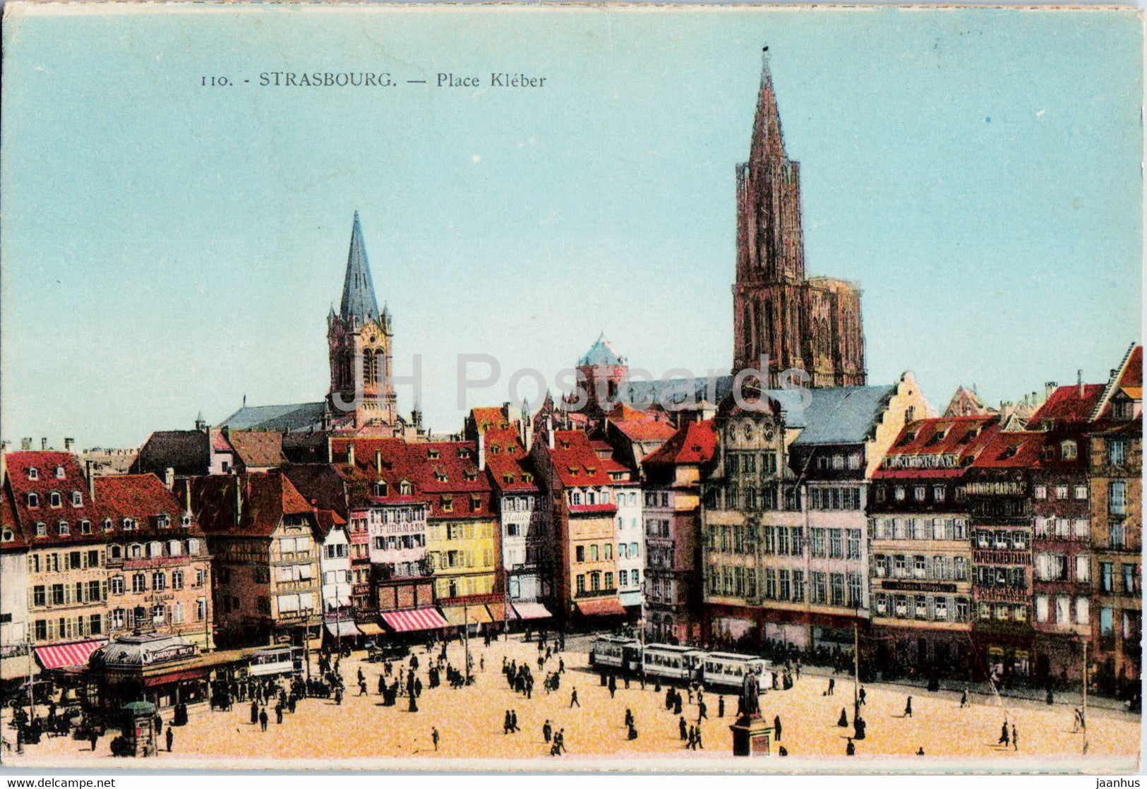 Strasbourg - Strassburg - Place Kleber - 110 - old postcard - France - unused - JH Postcards