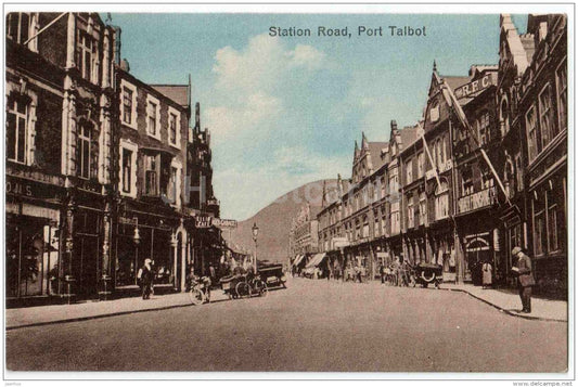 Station Road - Port Talbot - Wales - United Kingdom - old postcard - used in 1932 - JH Postcards