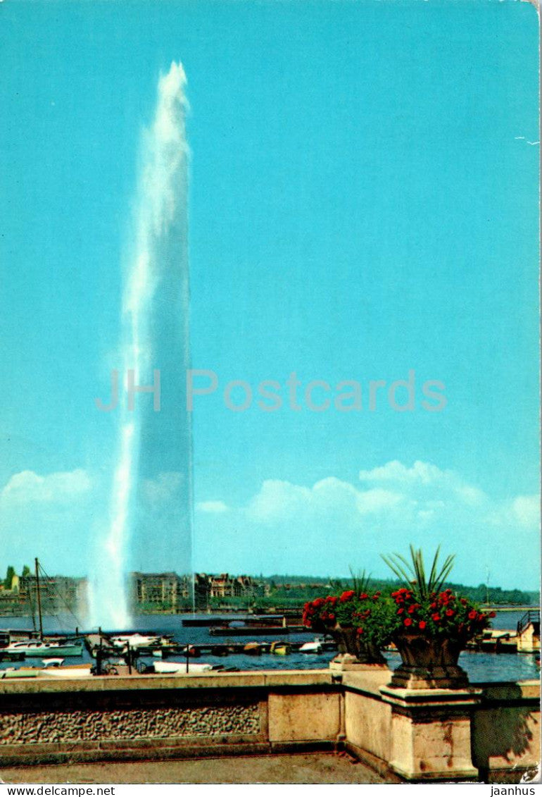 Geneva - Geneve - Le Jet d'eau 120 m - 947/1 - 1971 - Switzerland - used - JH Postcards