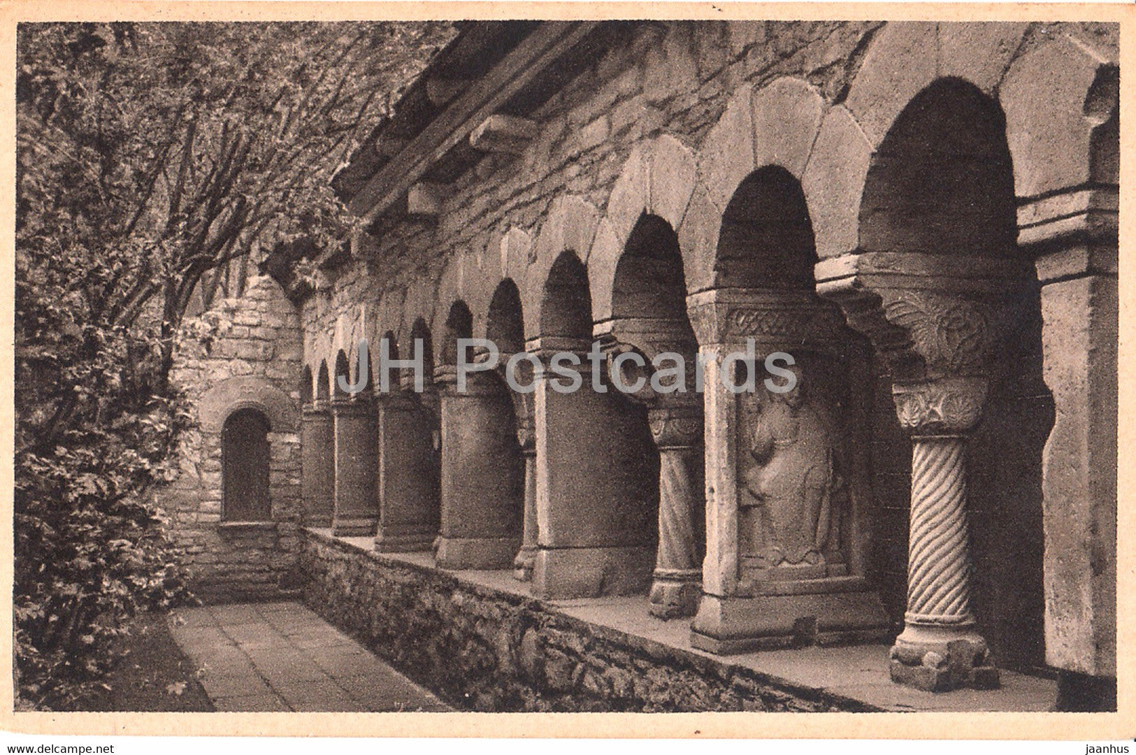 Wurzburg - Ehemaliger Neumunster Kreuzgang - Serie Architektur - 988 - old postcard - Germany - used - JH Postcards