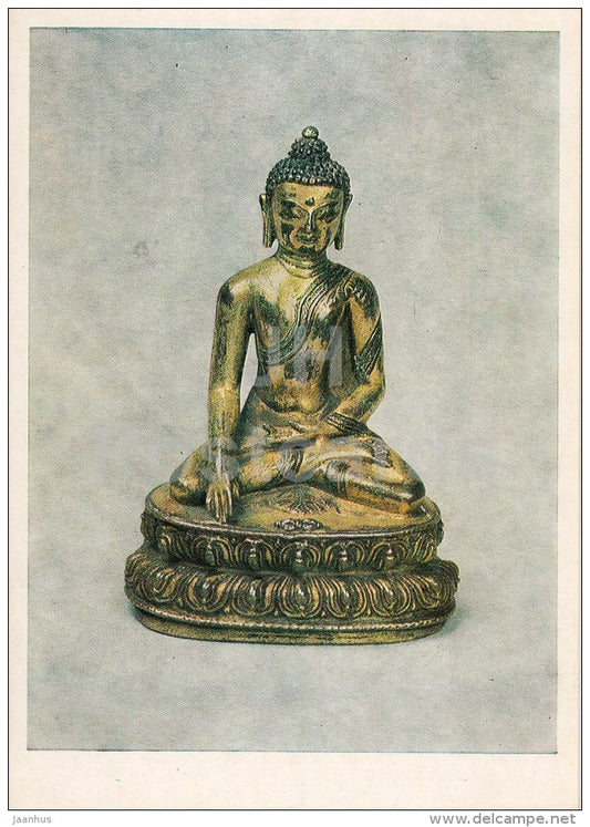 Buddha - bronze - Tibetan art - Tibet - 1986 - Russia USSR - unused - JH Postcards
