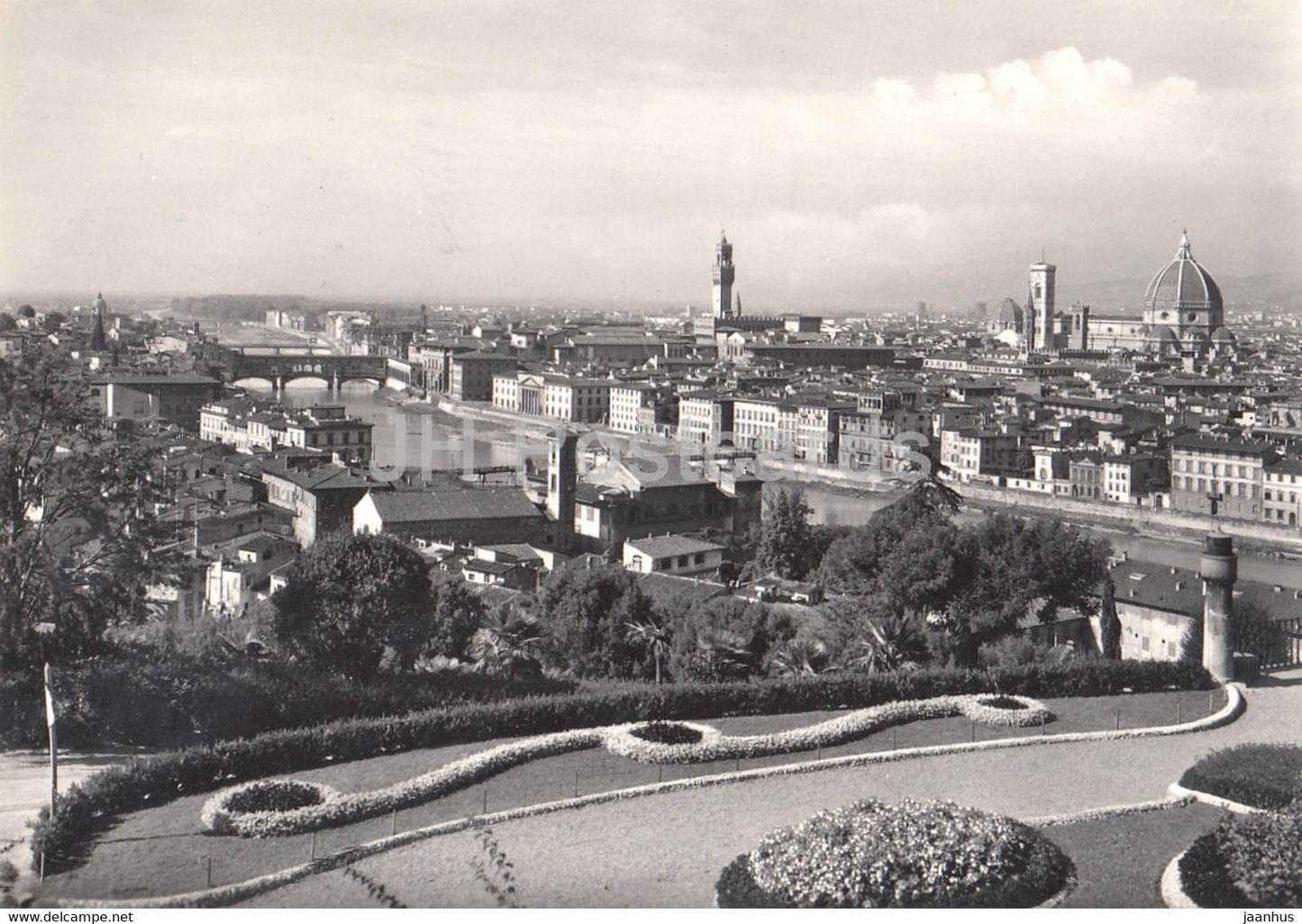 Firenze - Florence - Panorama dal Piazzale Michelangelo - old postcard - 1952 - Italy - used - JH Postcards