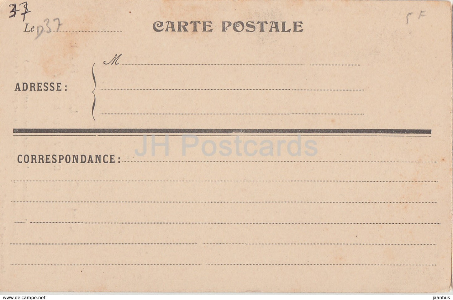 Chateau de Mollaville - pres Noizay - Cheminee de la Bibliotheque - Chocolat Lorrain - alte Postkarte - Frankreich - unbenutzt