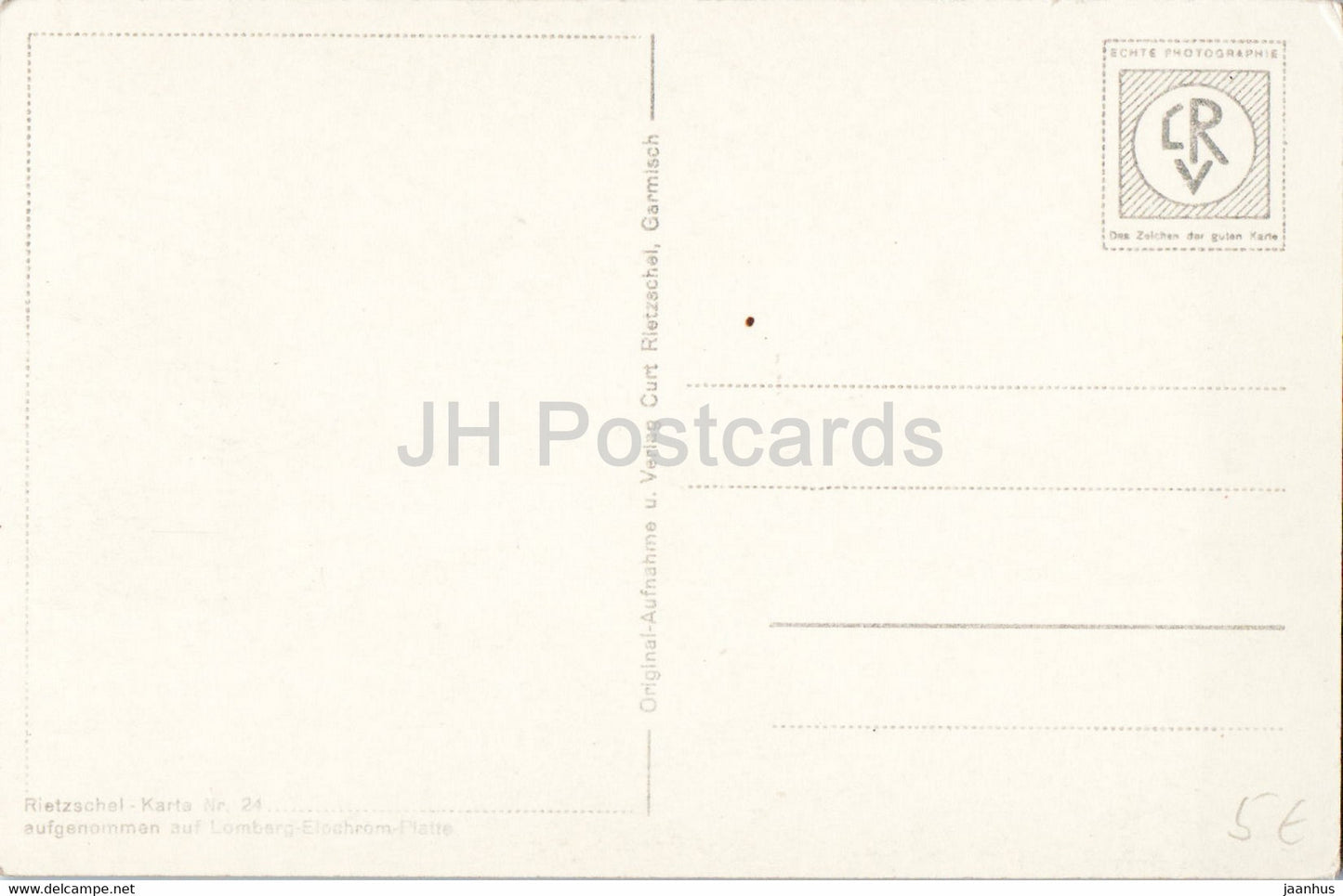 Riessersee mit Zugspitzmassiv - 24 - alte Postkarte - Deutschland - unbenutzt