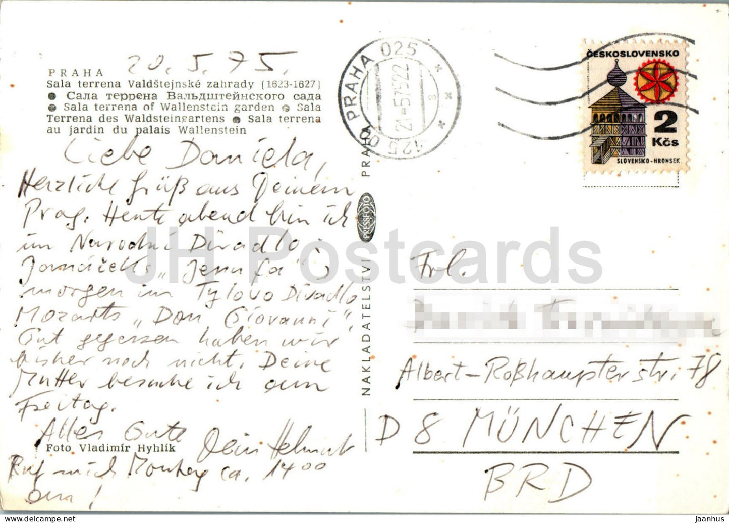 Praha - Prag - Sala Terrena des Wallensteingartens - 1975 - Tschechische Republik - Tschechoslowakei - gebraucht